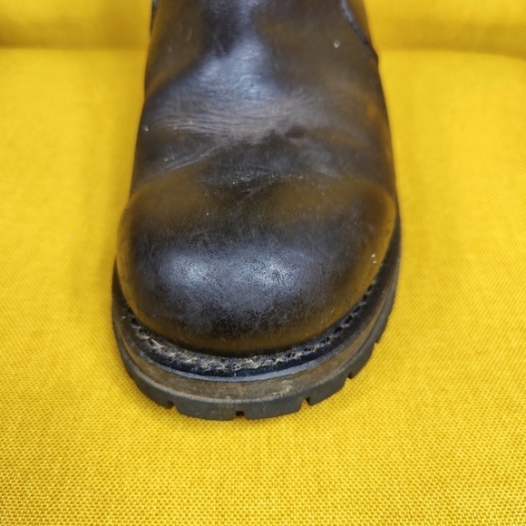 Skechers Steel Toe Oil Resistant Work Boots Black Leather Men\'s Shoes Size 10.5 main image 6